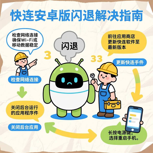 快连安卓版闪退怎么解决？